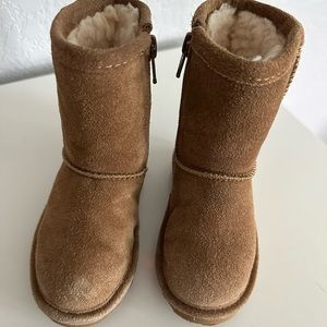 •sold•Bear Paw Kids' Elle Zip Short Water Resistant Winter Fur Boot Toddler
